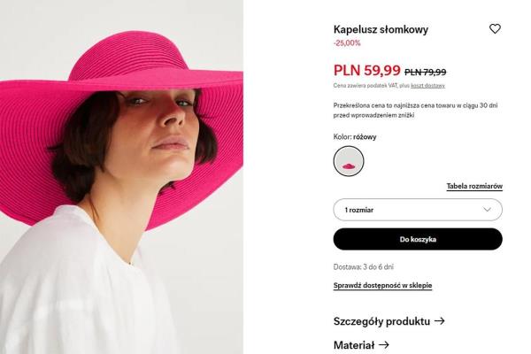 Pink hat from C&A