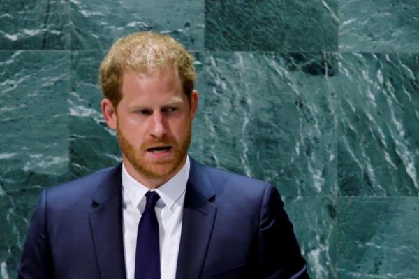 Britain's Prince Harry addresses the United Nations General Assembly at the celebration of Nelson Mandela Internatio<em></em>nal Day at the United Nations Headquarters in New York, U.S., July 18, 2022. 