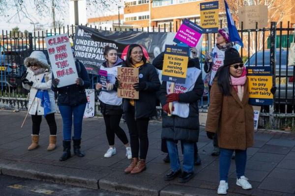 RCN Nurses Strike Over Pay And Co<em></em>nditions London