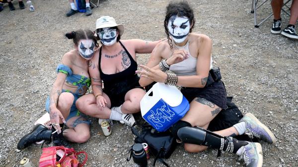 Insane Clown Posse performs at the 2023 Gathering of the Juggalos