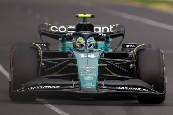 Aston Martin's Spanish driver Fernando Alo<em></em>nso competes during the qualifying round of the 2023 Formula One Australian Grand Prix at the Albert Park Circuit in Melbourne on April 1. - Pic: AFP