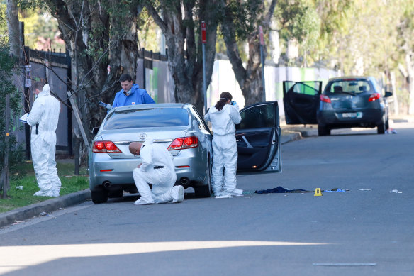 The scene of Sunday’s shooting at Greenacre.