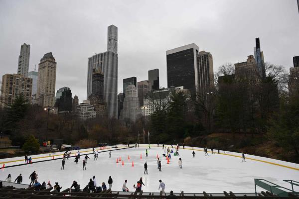 People ice skate at Central Park on Friday, Jan. 13, 2023, in New York City. 