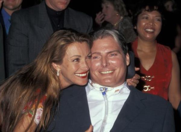 Jane Seymour and Christopher Reeve at Celebrity Sports Invitatio<em></em>nal Awards Dinner and Auction to Benefit The American Paralysis Foundation in 1997