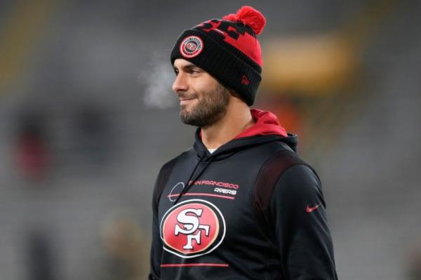 Jimmy Garoppolo #10 of the San Francisco 49ers