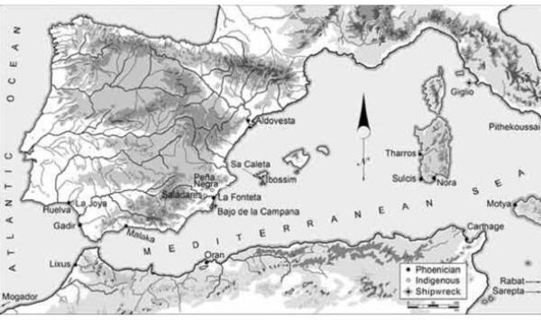 A map showing the location of the wreck