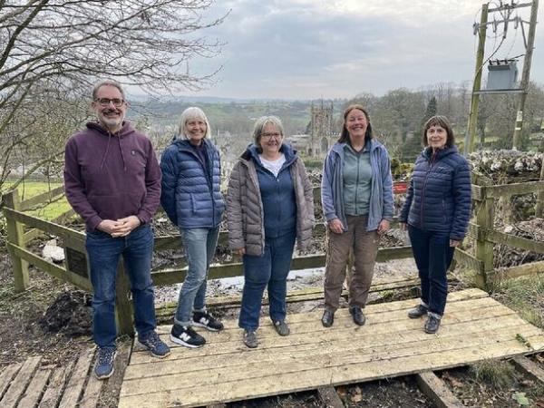 The Hartington village wildflower team in Derbyshire