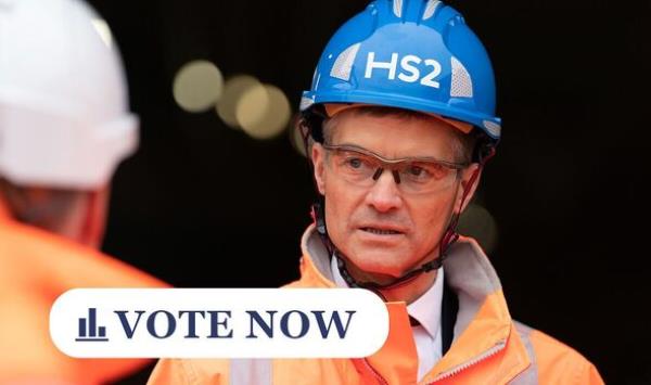 Mark Harper viewing HS2 tunnel