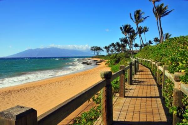 wailea beach pathway, maui, hawaii